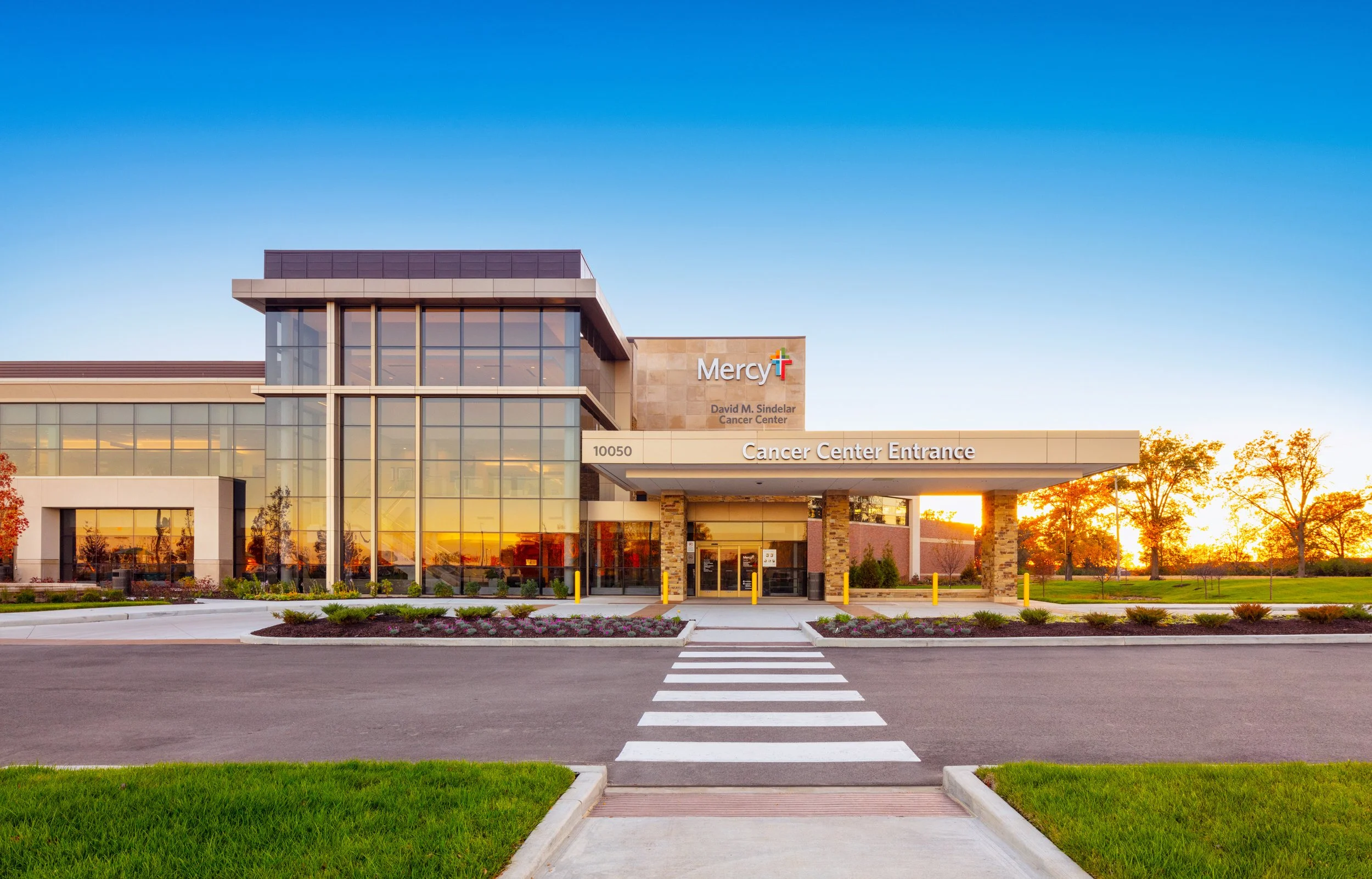 Mercy Cancer Center commercial exterior metalwork